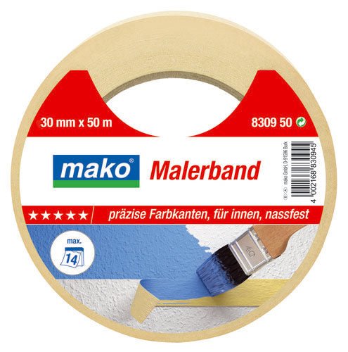 Taśma malarska żółta | 30 mm x 50 m - Craft Colors