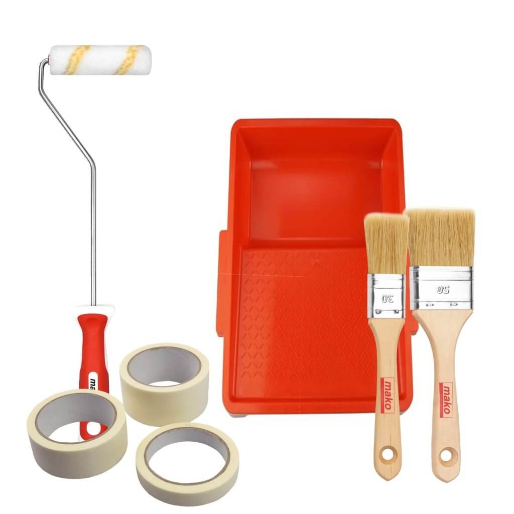 Zestaw do malowania Starter z wałkiem i pędzlem do małej powierzchni - Craft Colors