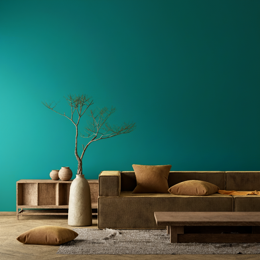 Farba ścienna szlachetny mat –  Petrol Nr 570 Design Collection 5L