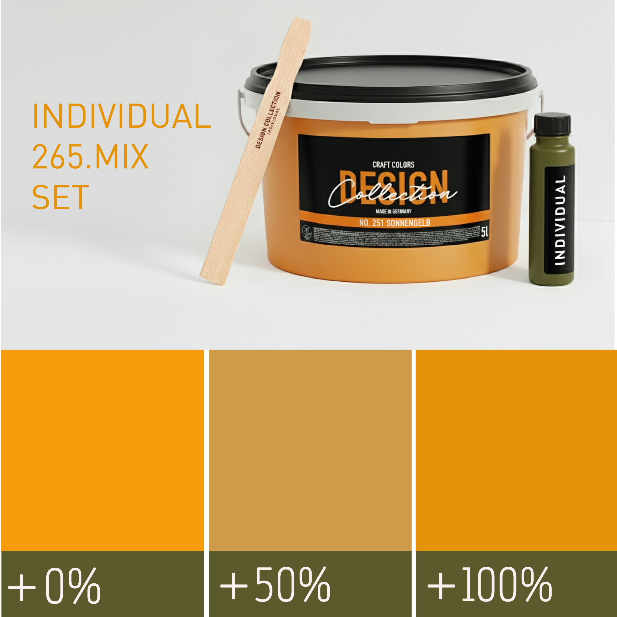 Wandfarbe Senfgelb No. 265.mix Individual ( 5,25 L) edelmatt