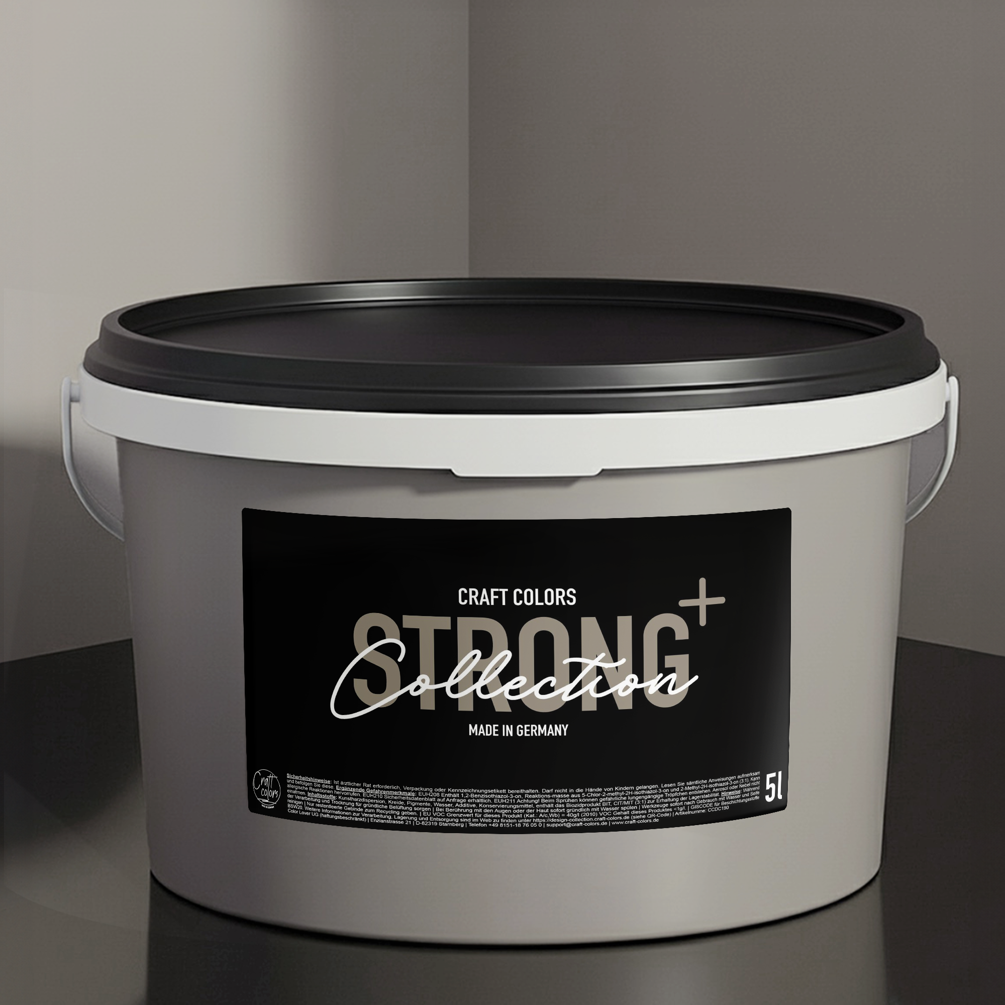 Farba ścienna Precious Matt (5L) Medium Grey / Stone Grey nr 955, Klasa ścierania na mokro 1, Kolekcja Strong+