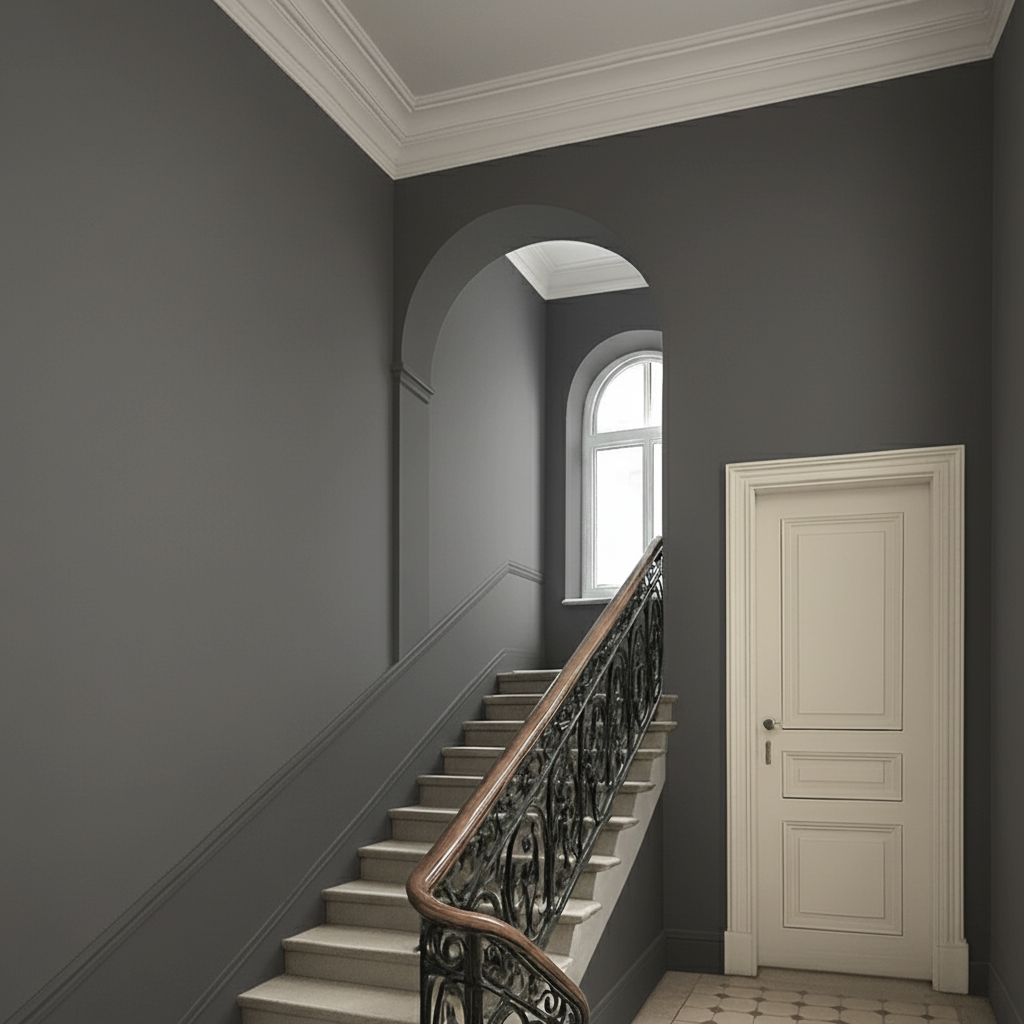 Farba ścienna Precious Matt (5L) Medium Grey / Stone Grey nr 955, Klasa ścierania na mokro 1, Kolekcja Strong+