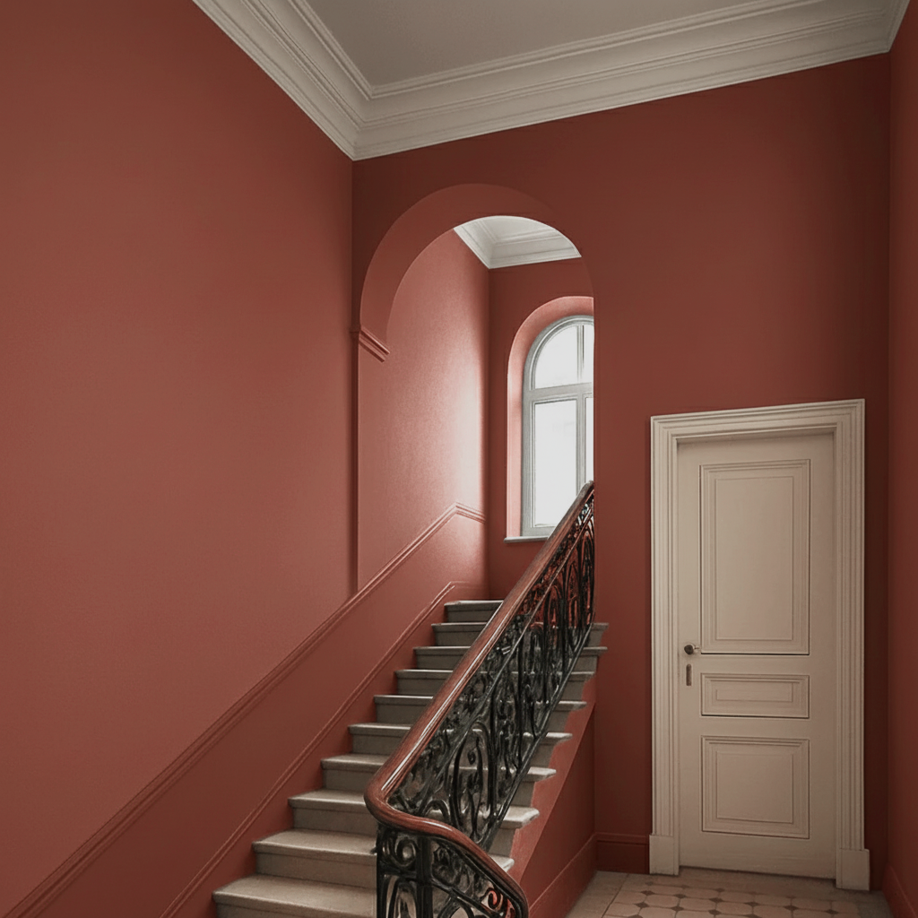 Farba ścienna Terracotta Czerwień nr 460 – Strong+, klasa odporności na zmywanie 1, (5 L)