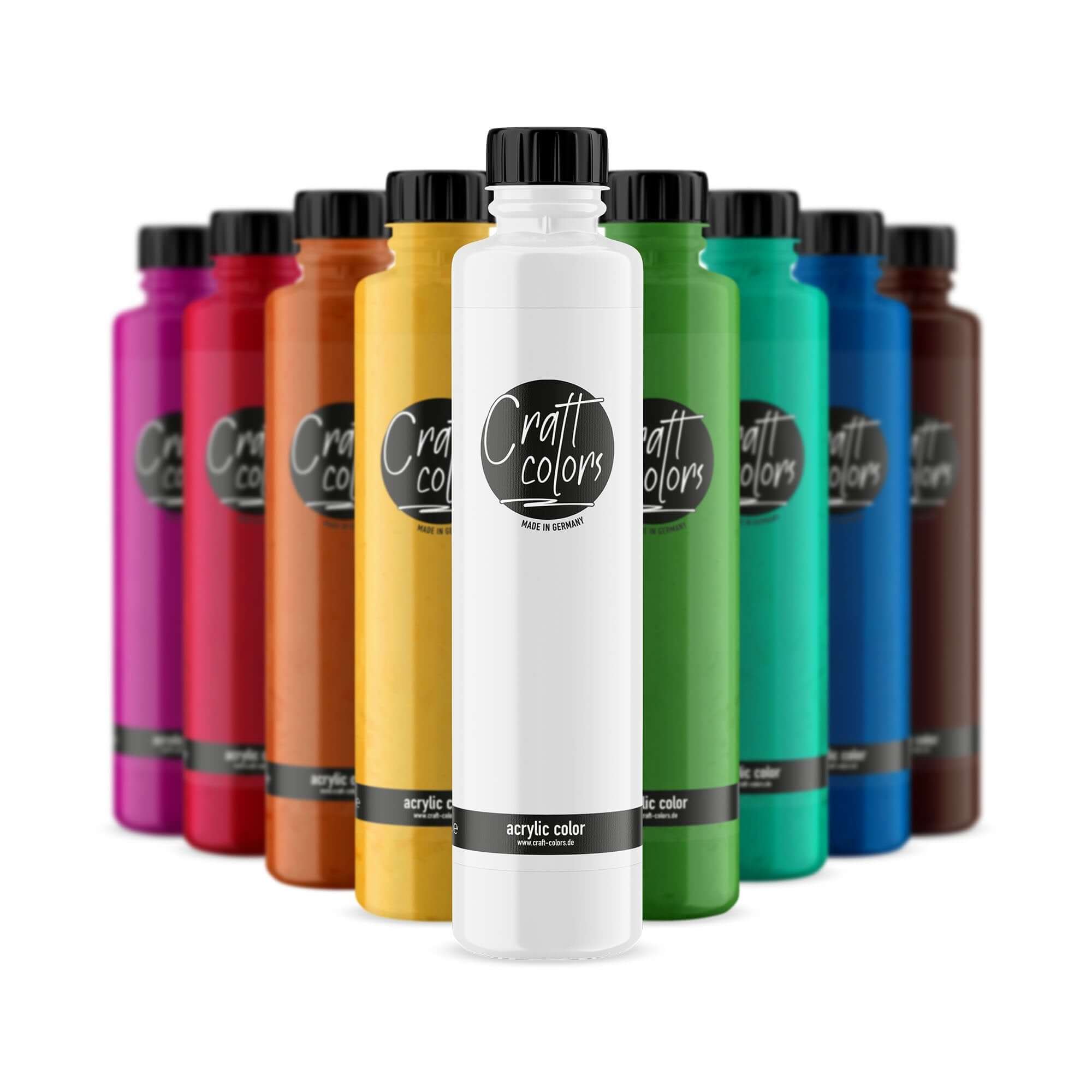 Zestaw farb akrylowych XL - Farby | 10 x 750ml -  Craft Colors