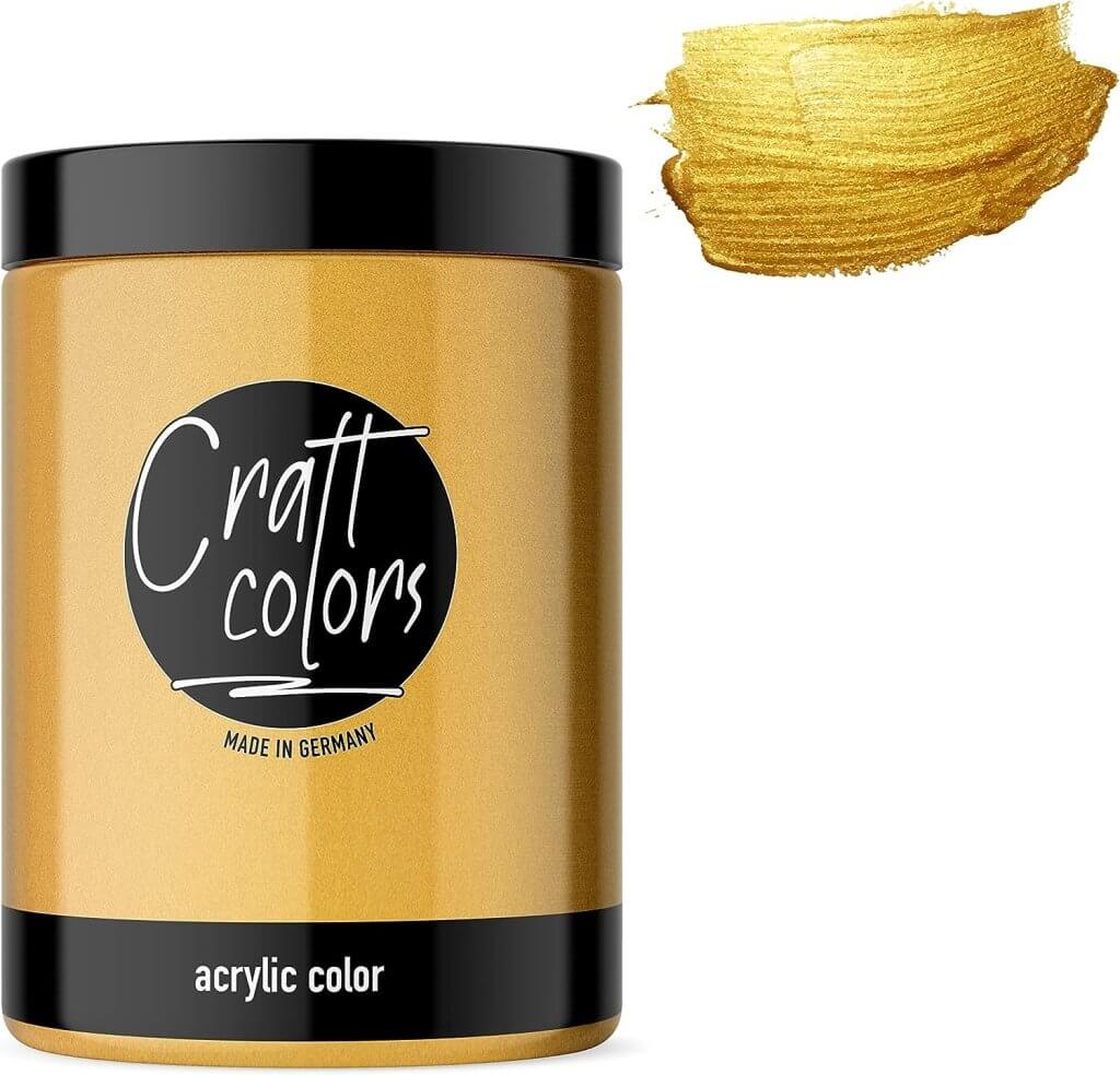 Farba akrylowa szlachetna GOLD 750ml | Wyprodukowano w Niemczech -  Craft Colors