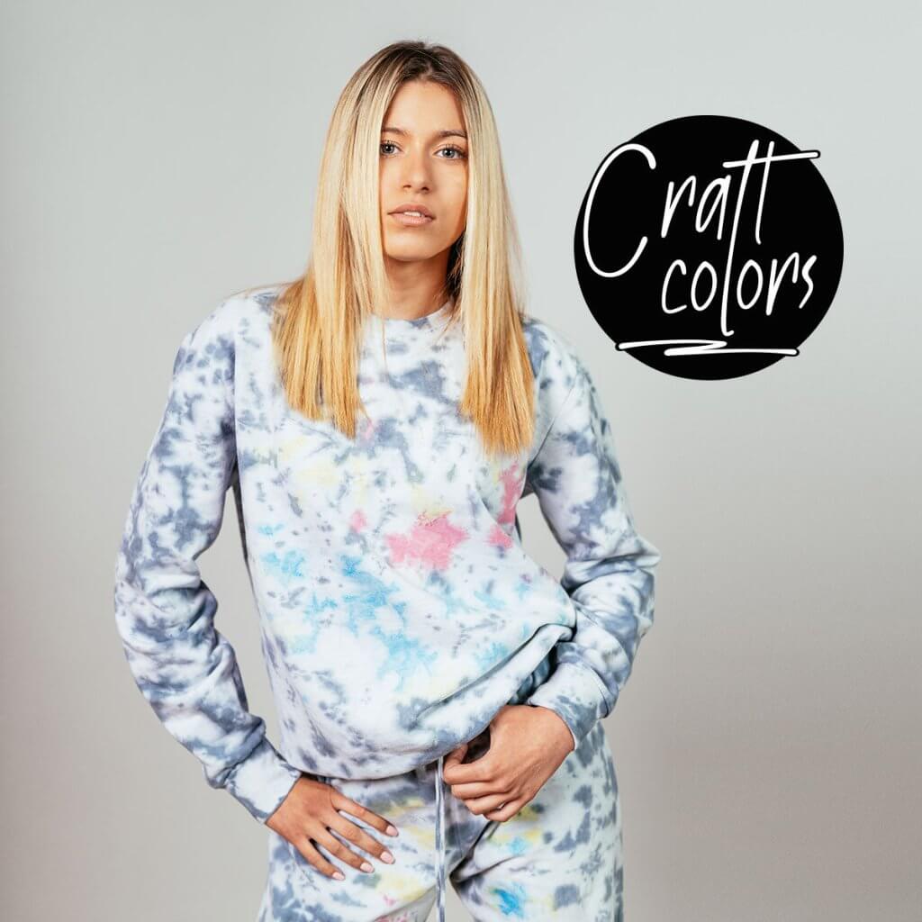 Zestaw batików, 24 x jasne kolory batiku wraz z akcesoriami - Craft Colors
